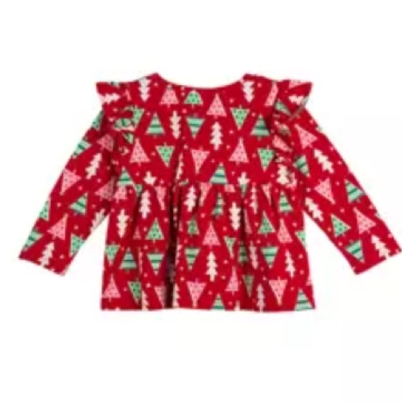 🎄Rare Editions Holiday Leggings & Print Ruffle top NWT size 4 - Picture 4 of 5